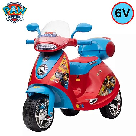 Moto Scooter Elétrica 6V Infantil Patrulha Canina Vermelha - ZOOM  BRINQUEDOS E PRESENTES