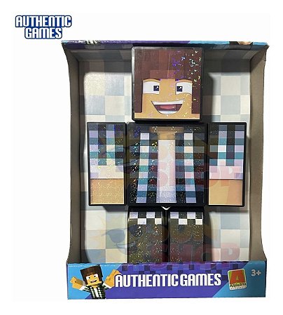 Boneco Do Authentic Games Minecraft Articulado 35cm - Licenciado