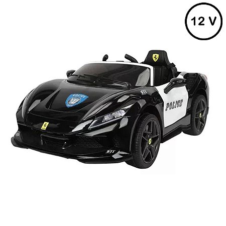 Carro Esportivo Polícia Elétrico 12 V Sport Infantil Ferrari