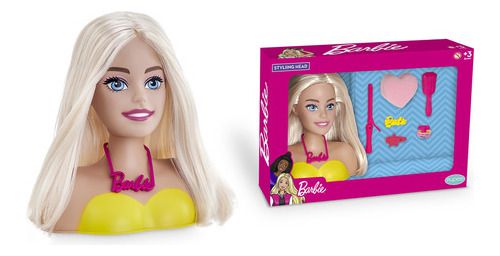 Barbie Busto Maquiagem Baby Liss Loira C/ Acessorios Pupee