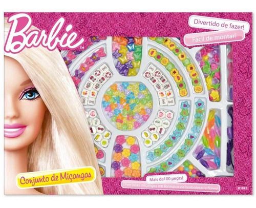 Brinquedo Barbie Kit De Micangas Com 100 Pecas Da Fun F00152
