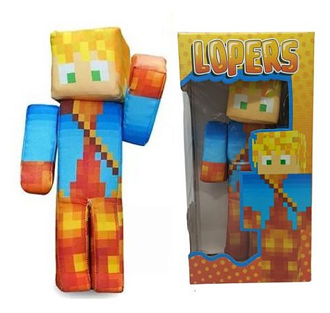 Boneco Lopers 25 cm Minecraft Original