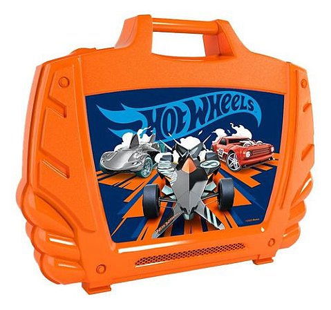 Hot Wheels Maleta Porta Carrinhos Laranja - Fun Divirta-se