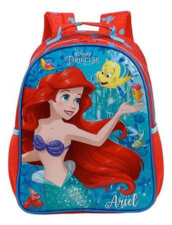 Mochila Costas G Escolar Pequena Sereia Ariel Princesa 11492