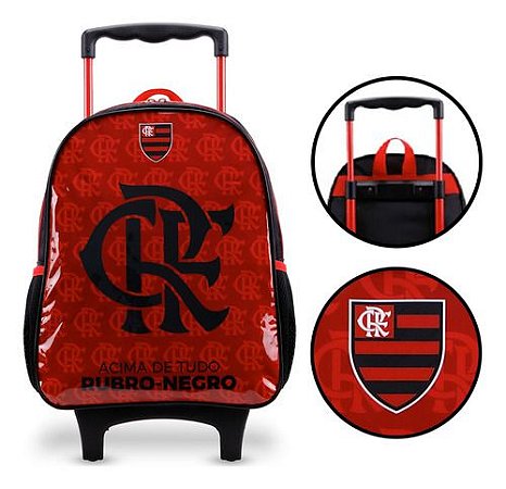 Mochila De Rodinha 16 Mochilete Escolar Infantil Flamengo