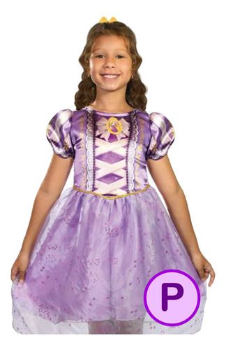 Fantasia Lilás Clássica Princesa Rapunzel Disney Tamanho P