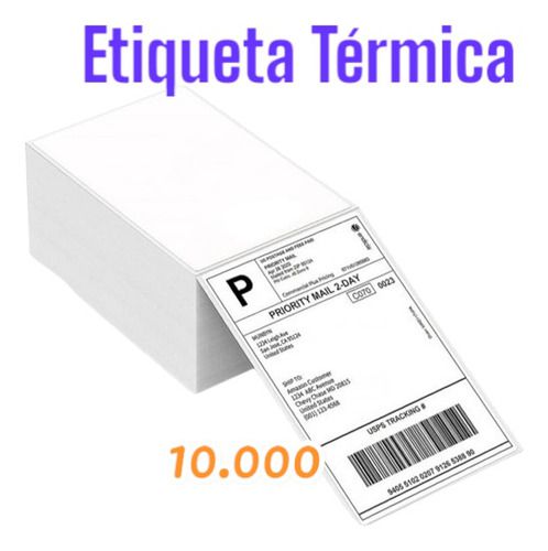 10.000 Etiquetas Térmicas 10x15 Alta Qualidade Formato Resma