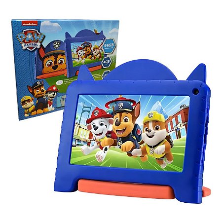 Tablet Infantil Pratrulha Canina Chase 64gb 4gb Ram Com Alça