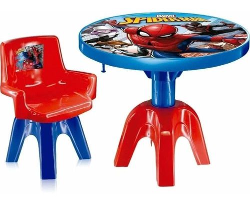 Mesa E Cadeira Homem Aranha Spider-man Centro De Atividades