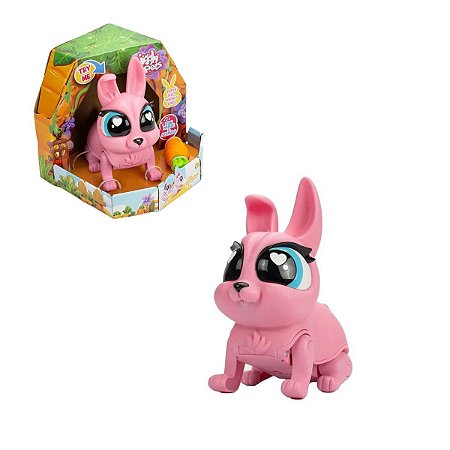 Jiggly Pets Pixie Coelho Borrachinha Interativo Com Som Fun