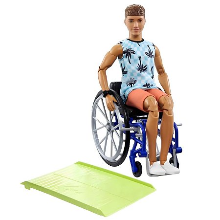 Ken Cadeira De Rodas Barbie Fashionista Articulado - Mattel