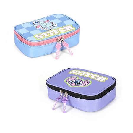 Estojo Box Stitch Disney Classics Infantil Escolar Luxcel