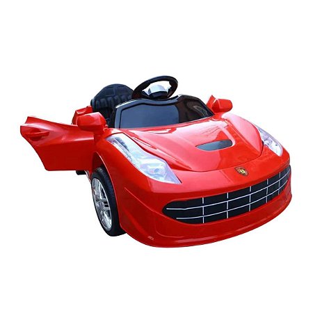 Carro Elétrico Infantil Esportivo Vermelho 6v C/r Shiny Toys