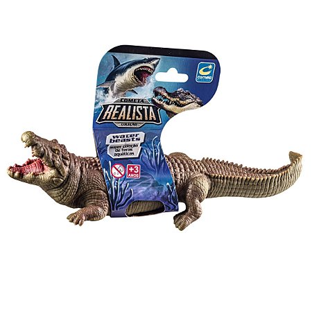Crocodilo De Brinquedo Super Realista 28cm Vinil Jacaré