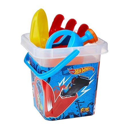 Brinquedo Baldinho Balde Praia Infantil Hot Wheels - Fun