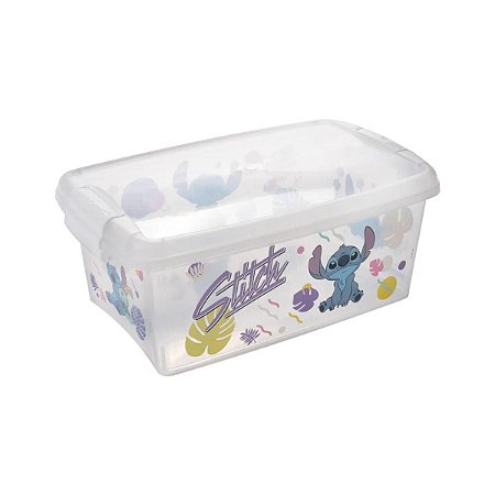 Caixa Pote De Plástico Retangular Com Trava Stitch 4,2 L
