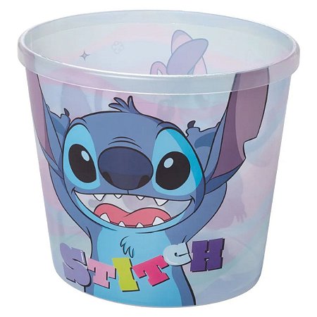 Balde Pote De Pipoca De Plástico Stitch 2,1 L - Plasútil
