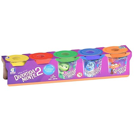 Brinquedo Kit Massinhas Com 5 Potinhos 50g Divertidamente 2