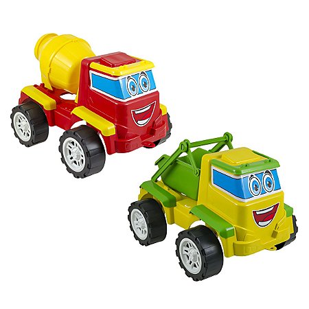 Caminhão De Brinquedo Actos Betoneira + Actos Caçamba Kendy