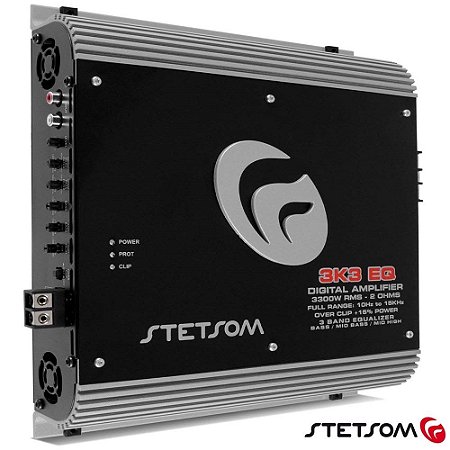 Módulo Amplificador Stetsom 3K3 EQ 3300W RMS 2 Ohms Mono