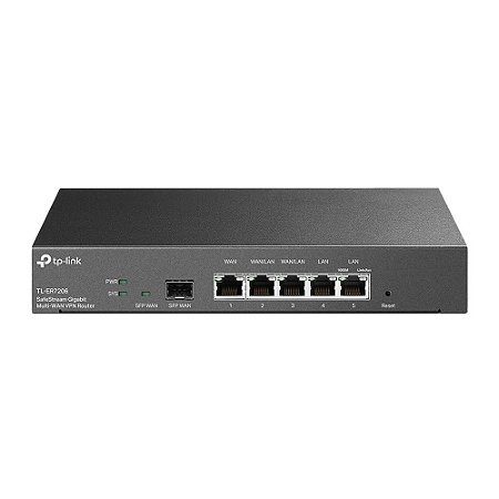 Roteador Gigabit Load Balance VPN TP-Link ER7206 (substitui ER5120, ER6120) 4 Wan Omada