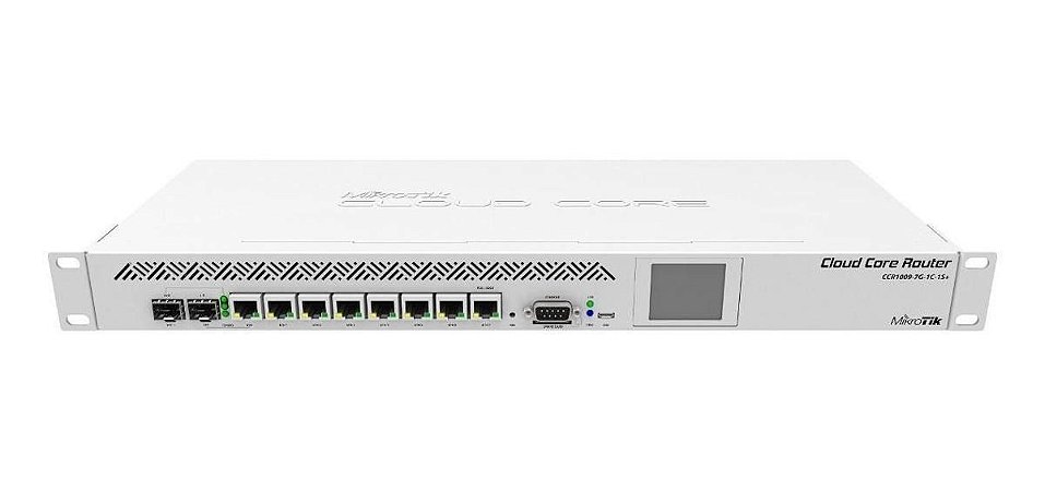 Roteador Gigabit Multi Wan Mikrotik Cloud Core Router CCR1009 (CCR1009-7G-1C-1S+)
