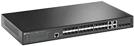 Switch SFP 24 Portas Gigabit 4 SFP+ 10GBit Jetstream Tp-Link T2600g-28sq