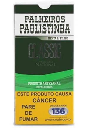 PALHEIROS PAULISTINHA MENTA C/ FILTRO CX 10UN