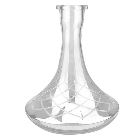 VASO STAR HOOKAH CURVE TRANSPARENTE 30 CM