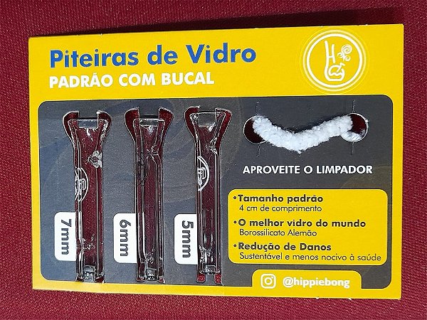 PITEIRA VIDRO PADRAO C/3