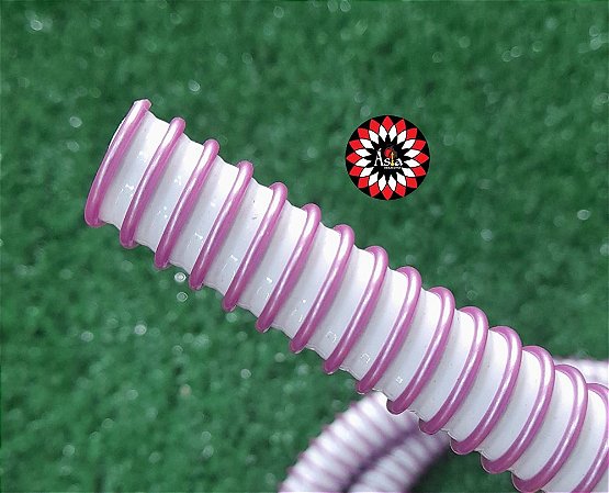 MANGUEIRA PLASTICA HELIX ROSA/BRANCO