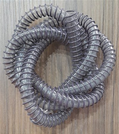 MANGUEIRA PLASTICA HELIX TRANSPARENTE ROSA