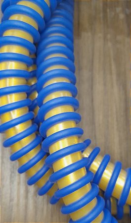 MANGUEIRA SILICONE HELIX AZUL/DOURADO