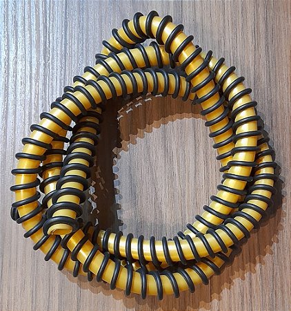 MANGUEIRA SILICONE HELIX DOURADO/PRETO