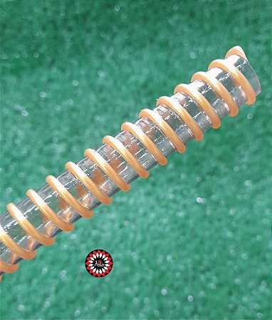 MANGUEIRA PLASTICA HELIX TRANSPARENTE DOURADA
