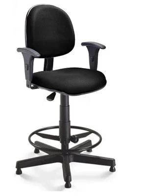 Cadeira para escritório caixa executiva com lâmina e braços reguláveis RD