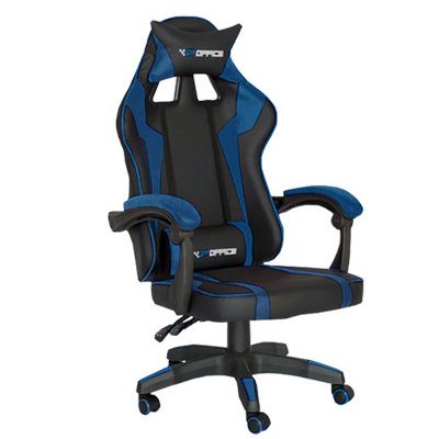 Cadeira Gamer Hud com braços e apoio de cabeça azul HUDFR