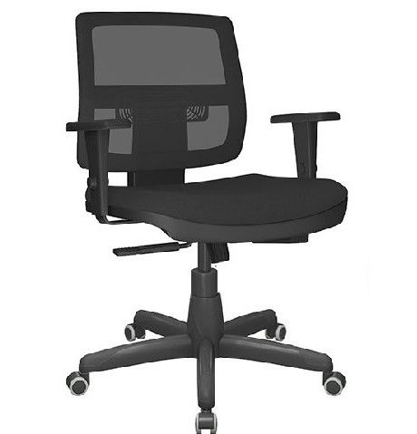 Cadeira de trabalho/escritório, ergonômica, atende normas NR17, várias regulagens, BRI Preto/Preto