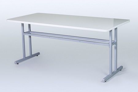 Mesa de refeitório 4 lugares 1,20x80 Branco/Cinza