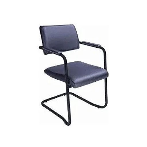 Cadeira fixa de atendimento preta IZPX Preto/Preto