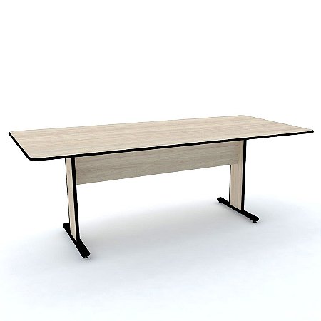 Mesa de reunião retangular 200x90 para escritório tampo 15mm