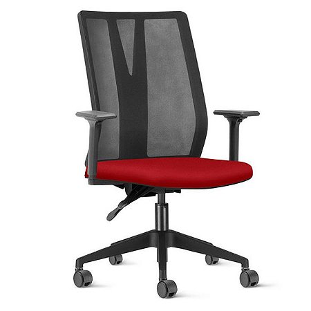 Cadeira presidente ergonômica para escritório encosto em tela back system II giratória ADT
