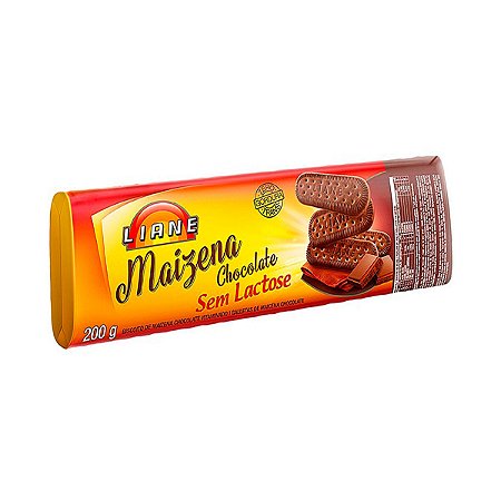Biscoito Maizena 200g - Sabor Chocolate - Sem Lactose - Liane