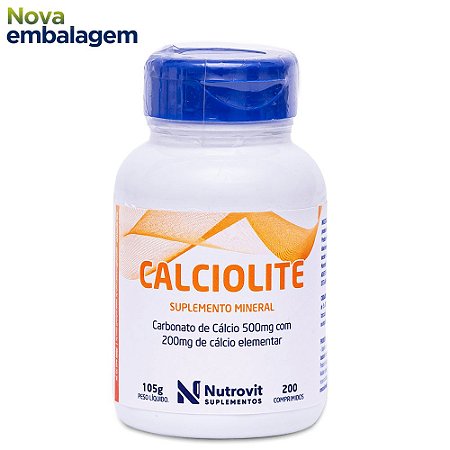 Calciolite Suplemento mineral 200 comprimidos - Nutrovit