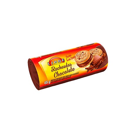 Biscoito Recheado 65g - Sabor Chocolate - Sem Lactose - Liane
