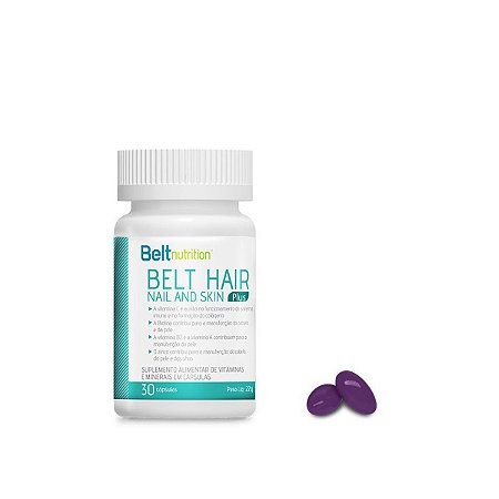 Belt Hair Nail And Skin Plus - 30 Cápsulas - Beltnutrition