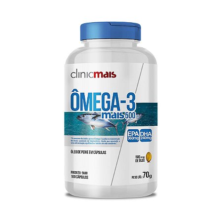 Omega 3 mais 500 - 100 Cápsulas - Clinic Mais
