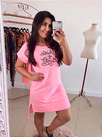 vestido pink neon