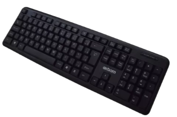 Teclado Exbom BK-102 QWERTY português Brasil cor preto