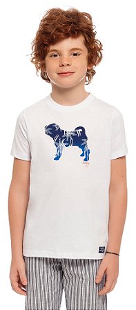 Camiseta em Malha com estampa Charpey Branca - Charpey